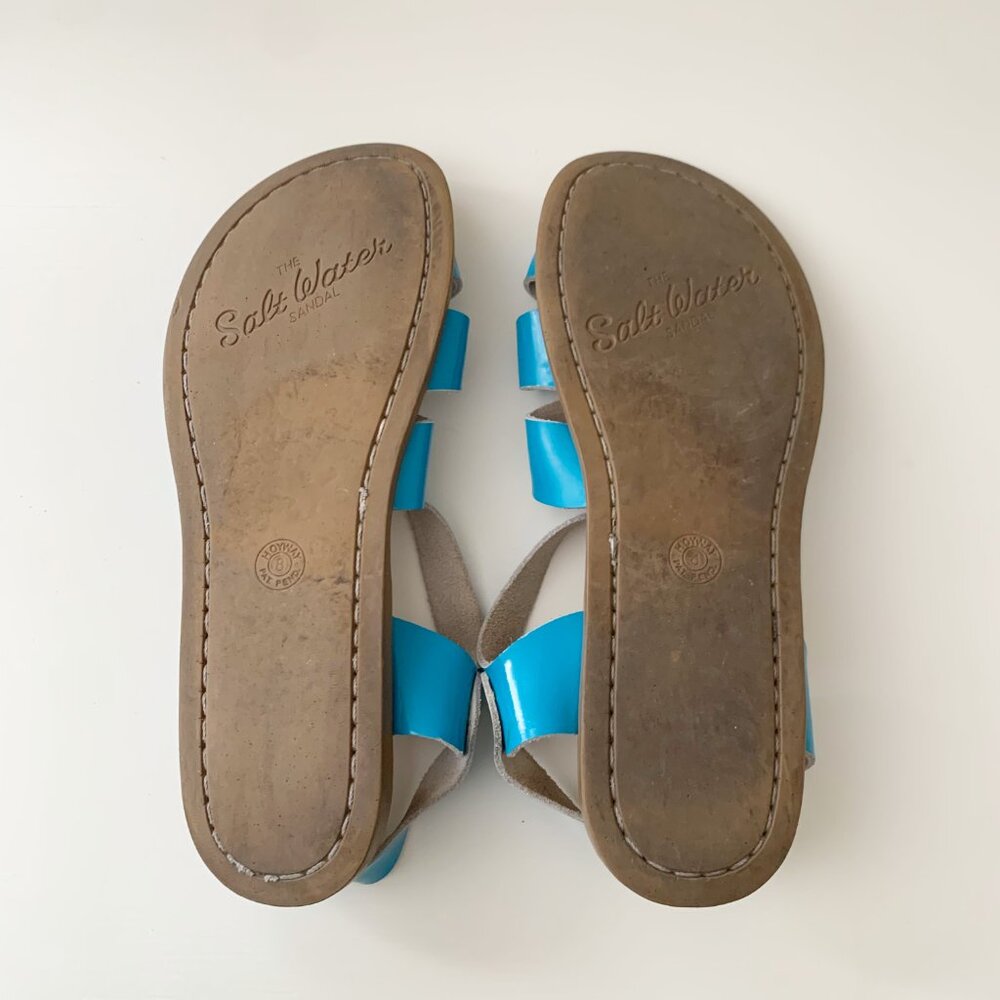 Salt Water Sandals • Turquoise Patent Leather • Women’s 8 - Picture 8 of 9